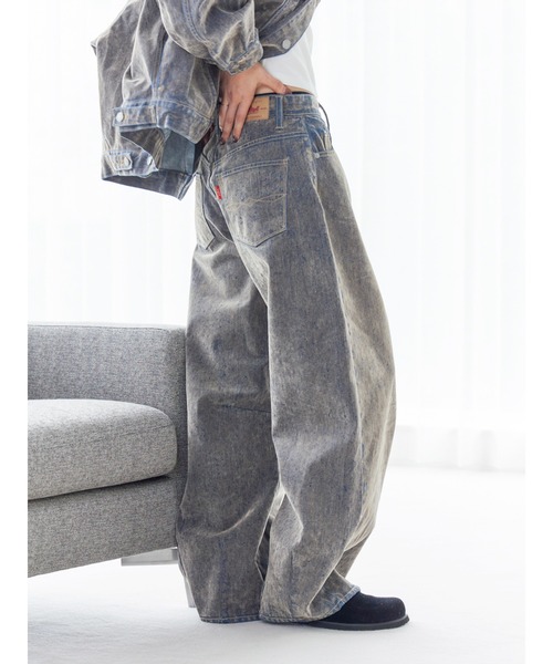 アングリッド　フロッキー起毛カーブデニム フロッキー起毛カーブデニム（デニムパンツ）｜Ungrid（アン