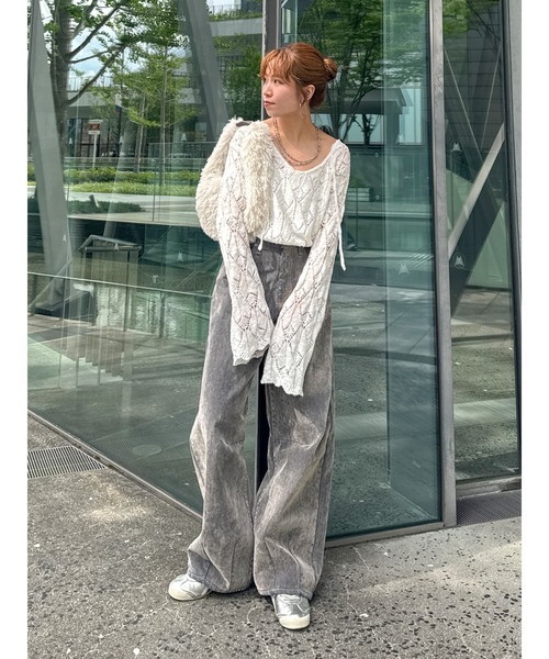 フロッキー起毛カーブデニム（デニムパンツ）｜Ungrid（アングリッド