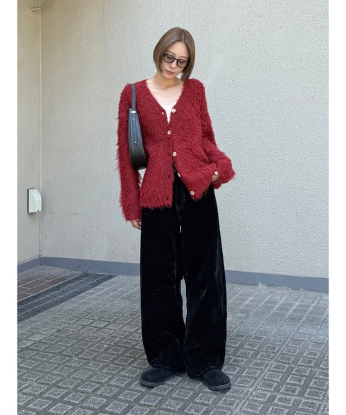 Ungrid(アングリッド)の「フロッキー起毛カーブデニム(デニムパンツ・レディース・ベージュ/ブラック・26inch/25inch/24inch)」の13枚目の写真