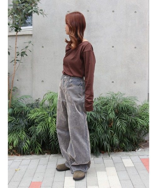 フロッキー起毛カーブデニム（デニムパンツ）｜Ungrid（アングリッド