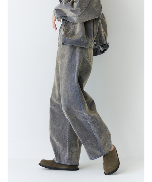 アングリッド　フロッキー起毛カーブデニム セール】フロッキー起毛カーブデニム（デニムパンツ）｜Ungrid（アン