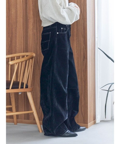 アングリッド　フロッキー起毛カーブデニム フロッキー起毛カーブデニム（デニムパンツ）｜Ungrid（アン