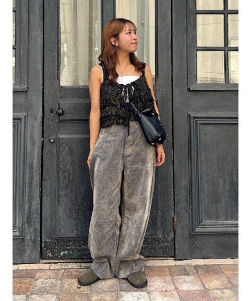 アングリッド　フロッキー起毛カーブデニム フロッキー起毛カーブデニム（デニムパンツ）｜Ungrid（アン