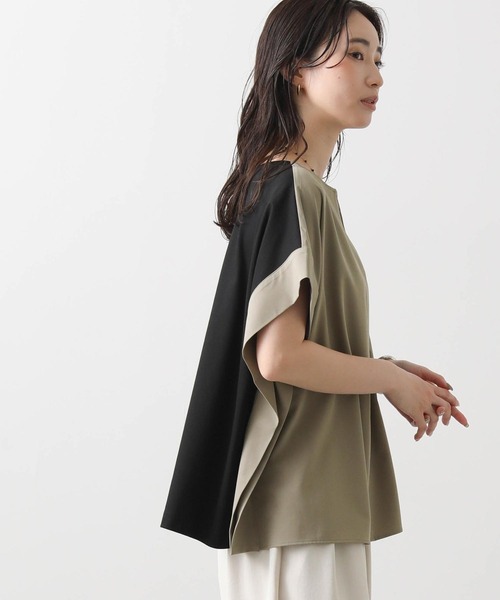 Gready Brilliant(グレディブリリアン)の「異素材バイカラー2WAYカットソー(Tシャツ/カットソー・レディース・ブラック系/ホワイト系・38)」の3枚目の写真