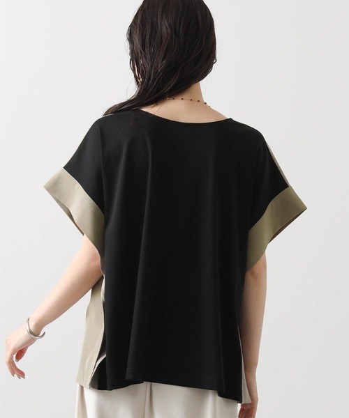 Gready Brilliant(グレディブリリアン)の「異素材バイカラー2WAYカットソー(Tシャツ/カットソー・レディース・ブラック系/ホワイト系・38)」の4枚目の写真