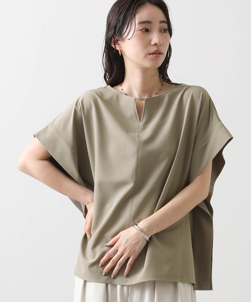 Gready Brilliant(グレディブリリアン)の「異素材バイカラー2WAYカットソー(Tシャツ/カットソー・レディース・ブラック系/ホワイト系・38)」の5枚目の写真