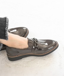 【3L幅広 軽量】ウイングチップ オックスフォードシューズ 厚底ローファー アミティエ