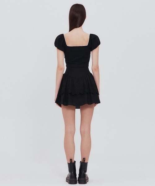 NOTYOURROSE】Lace square t-shirt / 【ノットユアローズ NOTYOURROSE】Lace square t-shirt / 【ノットユアローズ