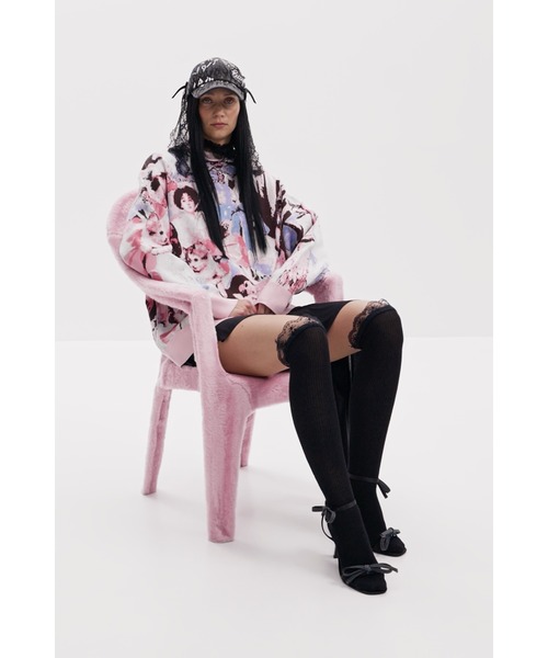 ニット セーター 「Desigual×Maria Escote」ヴィクトリアンプリントフーディー レディース セール】【Desigual×Maria Escote】ヴィクトリアンプリント