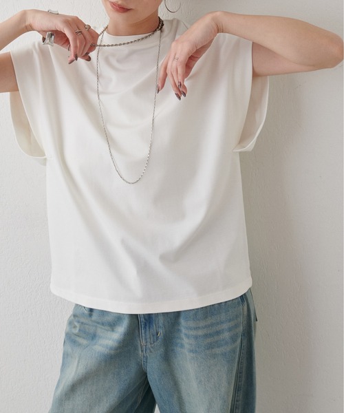 tシャツ 「LARUTA」折り返し袖口タックカットプルオーバー レディース セール】【LARUTA】折り返し袖口タックカットプルオーバー（T
