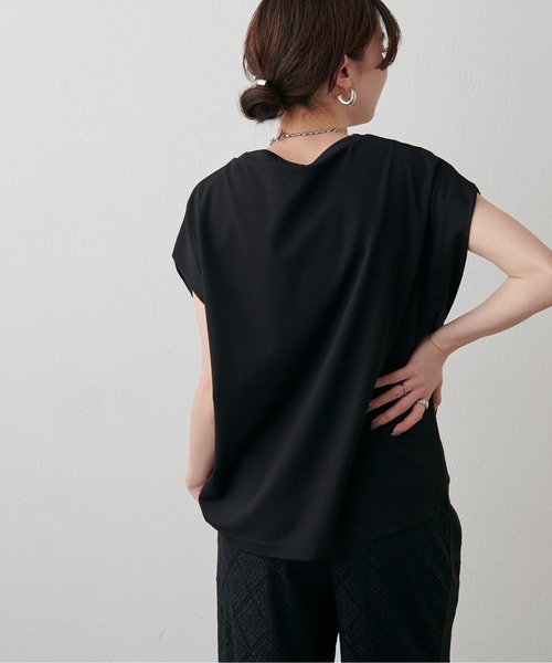 tシャツ 「LARUTA」折り返し袖口タックカットプルオーバー レディース セール】【LARUTA】折り返し袖口タックカットプルオーバー（T