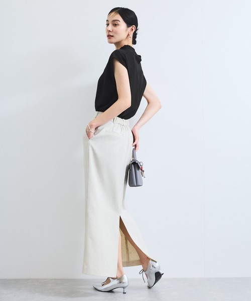VIS(ビス)の「【接触冷感】エステルローンソフトタッチピンタックブラウス/通勤対応【WEB限定】(シャツ/ブラウス・レディース・ブラック/サックスブルー/ホワイト・FREE)」の5枚目の写真