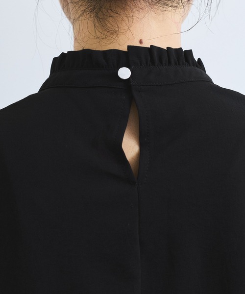 VIS(ビス)の「【接触冷感】エステルローンソフトタッチピンタックブラウス/通勤対応【WEB限定】(シャツ/ブラウス・レディース・ブラック/サックスブルー/ホワイト・FREE)」の13枚目の写真