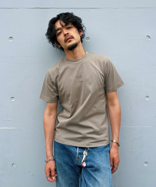 B'day（ビーデイ）の「ヘヴィウェイト天竺 プリント 半袖 クルーネック コットン100％（Tシャツ/カットソー・メンズ・ブラック/ホワイト/ライトオリーブ・LARGE/MEDIUM）」の6枚目の写真
