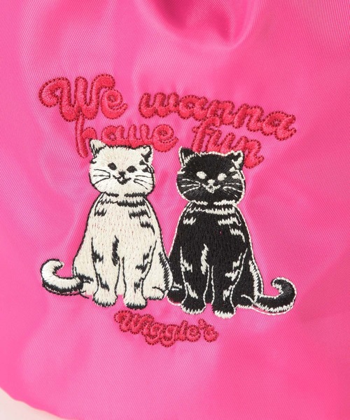 WIGGLE WIGGLE（ウィグルウィグル）の「【wiggle wiggle(ウィグルウィグル)】コラボ 巾着ショルダーバッグ（ショルダーバッグ・レディース・ピンク/グリーン/ブラック・0）」の15枚目の写真