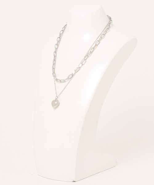 apres jour mignon(アプレジュールミニョン)の「【apresjour mignon×ARIAZ】ハートチェーンネックレス(ネックレス・レディース・ゴールド/シルバー・ONESIZE)」の5枚目の写真