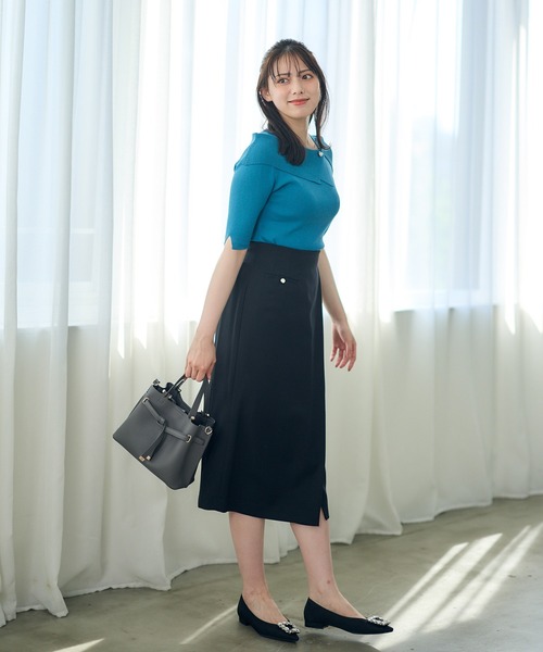 12Twelve Agenda（トゥエルブ　アジェンダ）の「ラップ風ハイウエストタイトスカート（スカート・レディース・ブラック/グリーン/ブラウン・M/S）」の20枚目の写真