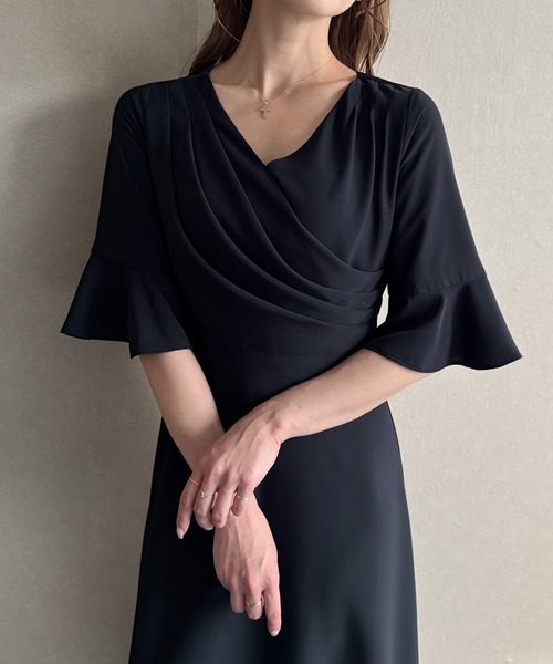 セール】カシュクールドレープワンピース（ワンピース）｜JUNOAH