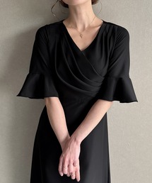 カシュクールドレープワンピース