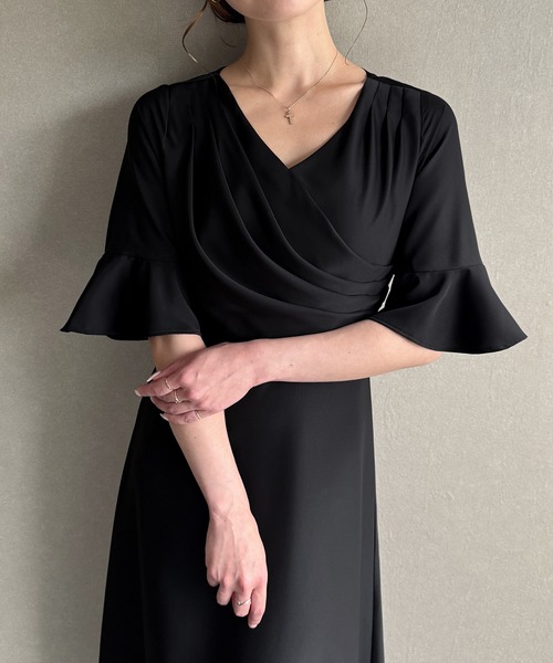 セール】カシュクールドレープワンピース（ワンピース）｜JUNOAH