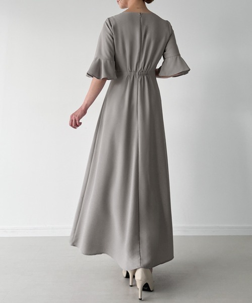 junoah(ジュノア)の「カシュクールドレープワンピース(ワンピース・レディース・ブラック/グレー/ネイビー・SMALL/MEDIUM/LARGE)」の11枚目の写真