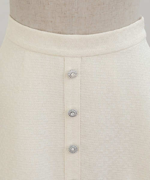 PriCHOU（プリシュ）の「Frill Tweed Skirt/フリルツイードスカート（スカート・レディース・ブラック/イエロー/ホワイト・1/0）」の21枚目の写真
