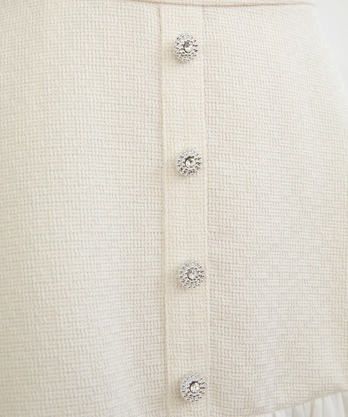 PriCHOU（プリシュ）の「Frill Tweed Skirt/フリルツイードスカート（スカート・レディース・ブラック/イエロー/ホワイト・1/0）」の22枚目の写真