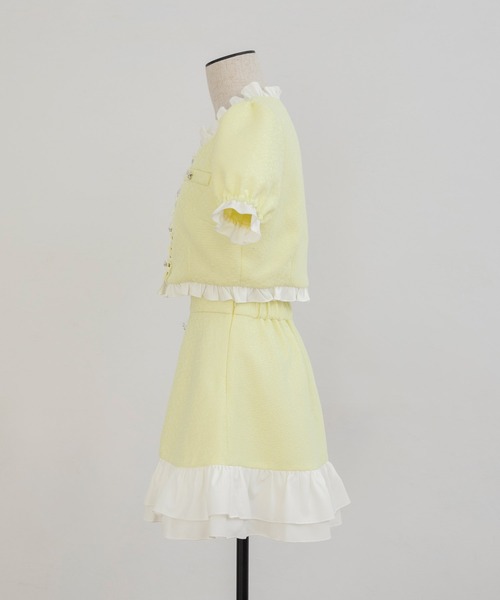 Lija フリル付きスカート XS/TP 明るい黄色 Lija フリル付きスカート XS/TP 明るい黄色