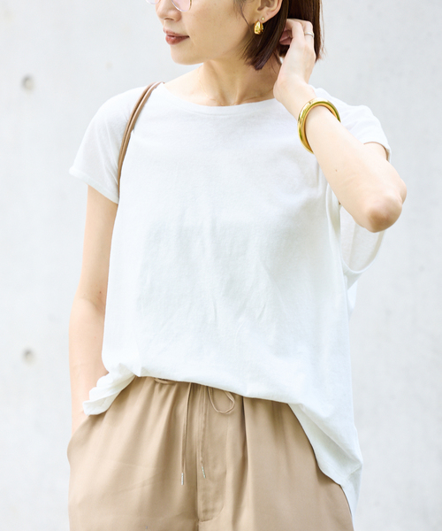 セール】リネンコンバックノットプルオーバー（Tシャツ