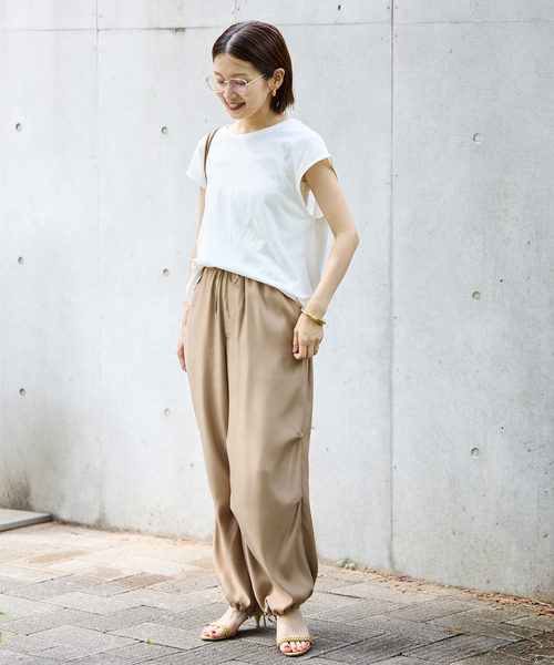 新品タグ付き IENAリネンコンバックノットプルオーバー リネンコンバックノットプルオーバー（Tシャツ／カットソー