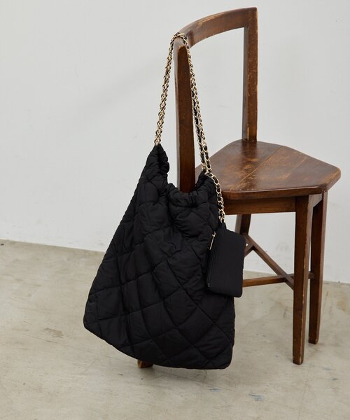 GALLARDAGALANTE(ガリャルダガランテ)の「【2.718】キルティングチェーンバッグ(トートバッグ・レディース・ブラック/ブラウン・FREE)」の5枚目の写真