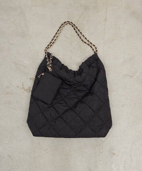 GALLARDAGALANTE(ガリャルダガランテ)の「【2.718】キルティングチェーンバッグ(トートバッグ・レディース・ブラック/ブラウン・FREE)」の6枚目の写真