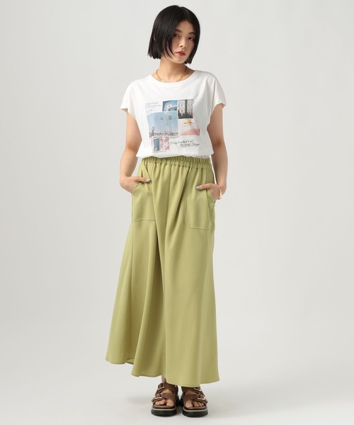 BAYFLOW(ベイフロー)の「フェードシルケットフォトT(Tシャツ/カットソー・レディース・オフホワイト/ピンク/チャコール・FREE)」の4枚目の写真