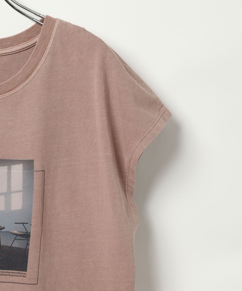 BAYFLOW(ベイフロー)の「フェードシルケットフォトT(Tシャツ/カットソー・レディース・オフホワイト/ピンク/チャコール・FREE)」の12枚目の写真