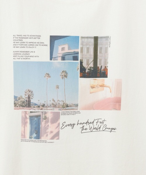 BAYFLOW(ベイフロー)の「フェードシルケットフォトT(Tシャツ/カットソー・レディース・オフホワイト/ピンク/チャコール・FREE)」の14枚目の写真