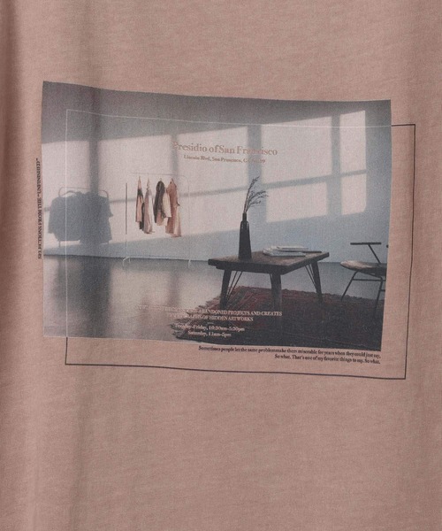 BAYFLOW(ベイフロー)の「フェードシルケットフォトT(Tシャツ/カットソー・レディース・オフホワイト/ピンク/チャコール・FREE)」の16枚目の写真