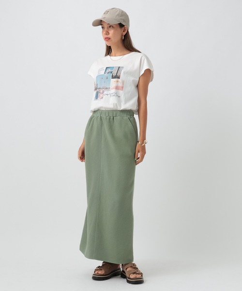 BAYFLOW(ベイフロー)の「フェードシルケットフォトT(Tシャツ/カットソー・レディース・オフホワイト/ピンク/チャコール・FREE)」の21枚目の写真