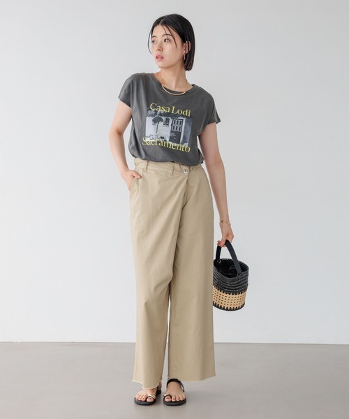 BAYFLOW(ベイフロー)の「フェードシルケットフォトT(Tシャツ/カットソー・レディース・オフホワイト/ピンク/チャコール・FREE)」の17枚目の写真