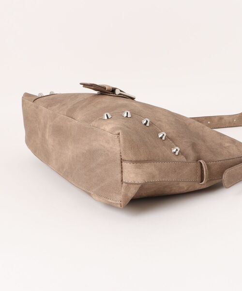 florist（フローリスト）の「ベルトデザイングランジトートバッグ/ショルダーバッグ（トートバッグ・レディース・グレー/ブラウン・FREE）」の8枚目の写真