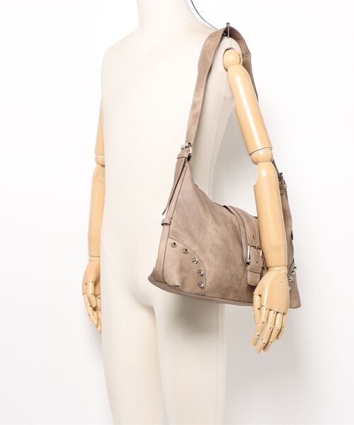 florist（フローリスト）の「ベルトデザイングランジトートバッグ/ショルダーバッグ（トートバッグ・レディース・グレー/ブラウン・FREE）」の10枚目の写真