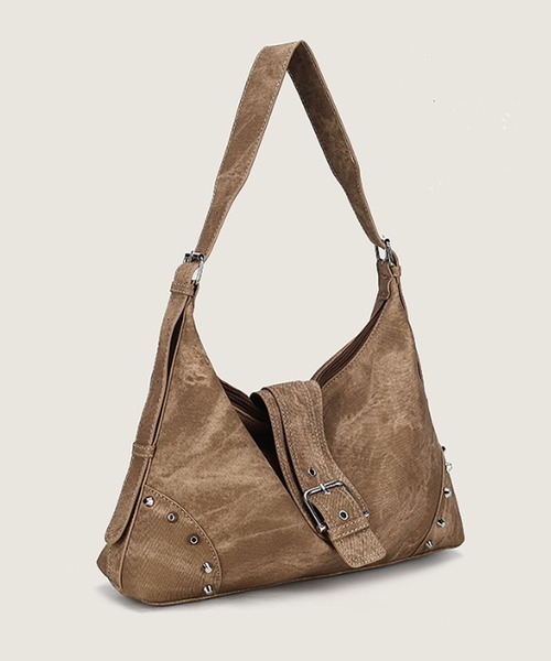 florist（フローリスト）の「ベルトデザイングランジトートバッグ/ショルダーバッグ（トートバッグ・レディース・グレー/ブラウン・FREE）」の5枚目の写真