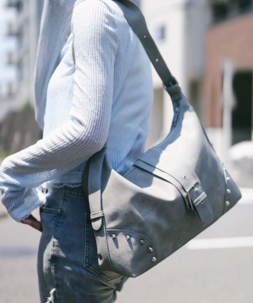 florist（フローリスト）の「ベルトデザイングランジトートバッグ/ショルダーバッグ（トートバッグ・レディース・グレー/ブラウン・FREE）」の14枚目の写真