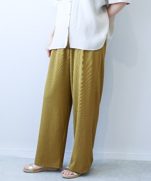 leswel（レスウェル）の「【L～5L 大きいサイズ】【接触冷感】ミニテレコイージーパンツ（その他パンツ・レディース・キャメル/チャコールグレー・L/LL/3L/4L/5L）」の2枚目の写真