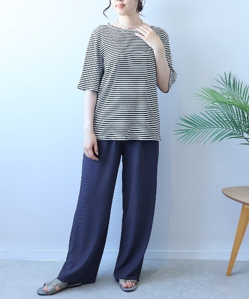 leswel（レスウェル）の「【L～5L 大きいサイズ】【接触冷感】ミニテレコイージーパンツ（その他パンツ・レディース・キャメル/チャコールグレー・L/LL/3L/4L/5L）」の5枚目の写真