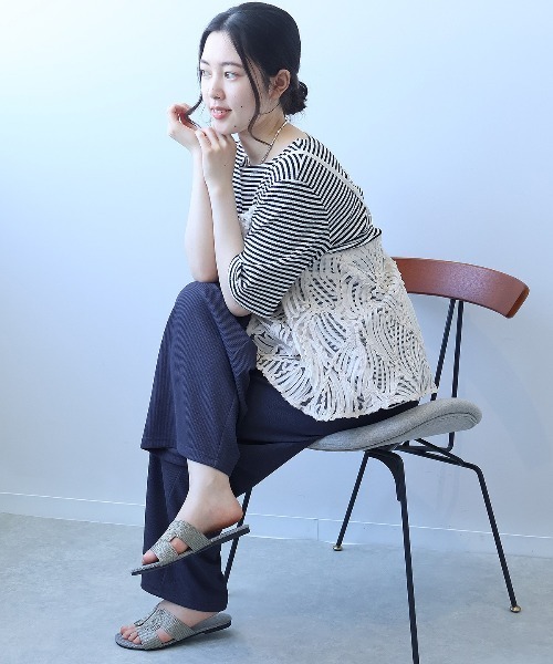 leswel（レスウェル）の「【L～5L 大きいサイズ】【接触冷感】ミニテレコイージーパンツ（その他パンツ・レディース・キャメル/チャコールグレー・L/LL/3L/4L/5L）」の6枚目の写真