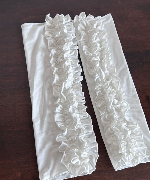 SANSeLF（サンセルフ）の「【SANSeLF】 フリルロングアームカバー  saa25s021（アームカバー・レディース・ブラック/グレー/ホワイト・FREE）」の6枚目の写真