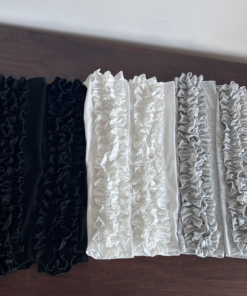 SANSeLF（サンセルフ）の「【SANSeLF】 フリルロングアームカバー  saa25s021（アームカバー・レディース・ブラック/グレー/ホワイト・FREE）」の12枚目の写真