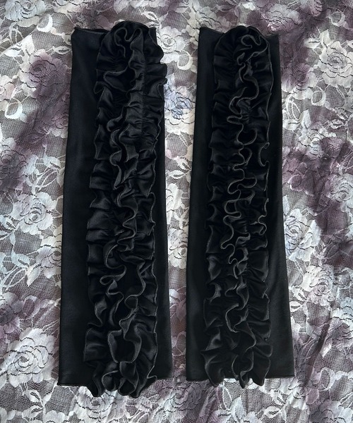 SANSeLF（サンセルフ）の「【SANSeLF】 フリルロングアームカバー  saa25s021（アームカバー・レディース・ブラック/グレー/ホワイト・FREE）」の14枚目の写真