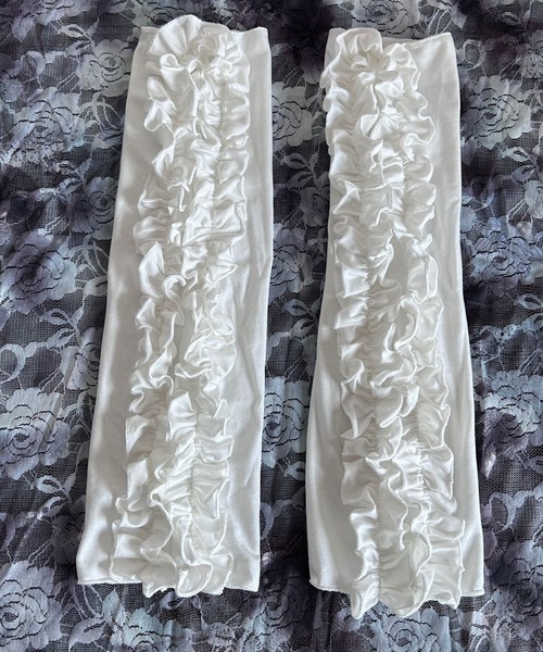 SANSeLF（サンセルフ）の「【SANSeLF】 フリルロングアームカバー  saa25s021（アームカバー・レディース・ブラック/グレー/ホワイト・FREE）」の15枚目の写真