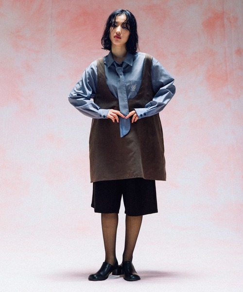 LEPSIM（レプシィム）の「スエードキャミチュニック　579615（チュニック・レディース・チャコールグレー/ベージュ・FREE）」の16枚目の写真